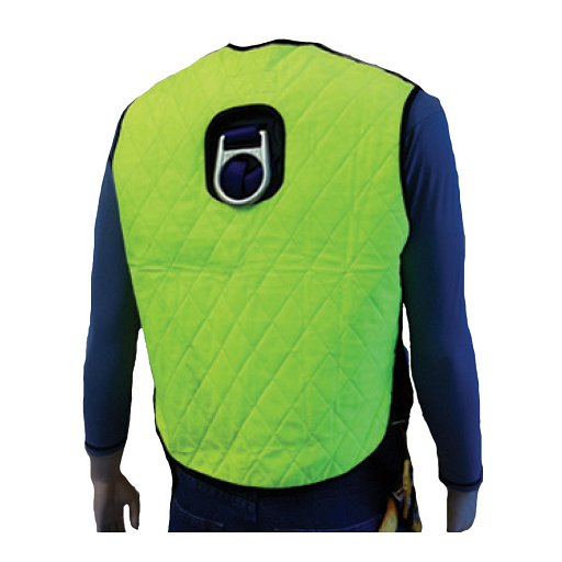 Techniche 6529-HV-SH HyperKewl™ Hi-Viz Evaporative Cooling Vests with Safety Harness in Hi-Viz Lime